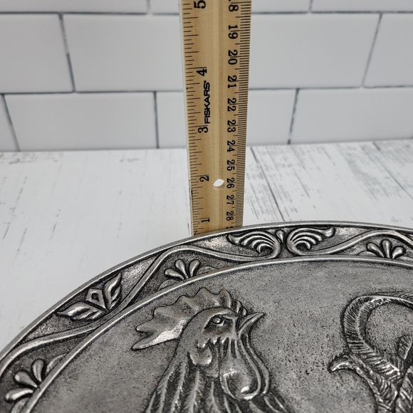 Carson Statesmetal Rooster Oval Platter Plate - Picture 6 of 16